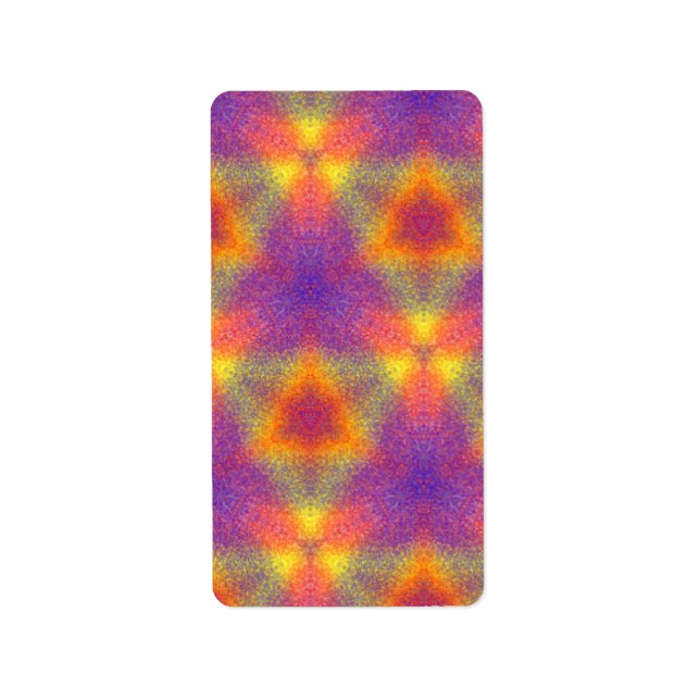 Etiqueta Padrão multicolorido moderno (Frente)