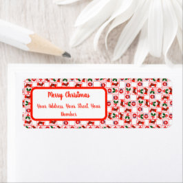 Etiqueta Padrão natalício festivo