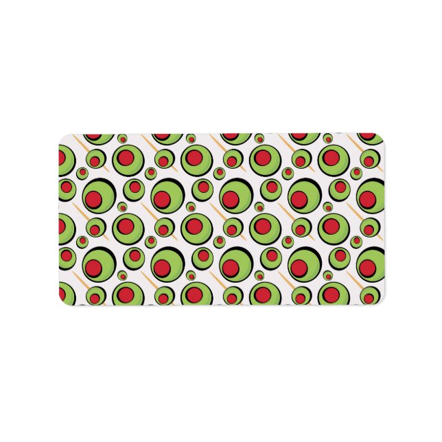 Etiqueta padrão verde de azeitonas (Frente)