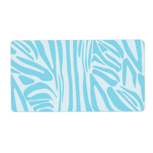 Etiqueta Padrão Zebra Azul