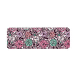 Etiqueta padrões de arranjo de flores