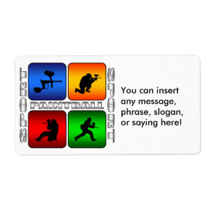 Etiqueta Paintball espectacular