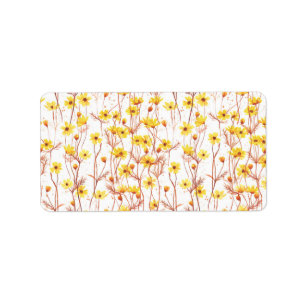 Etiqueta Painted Yellow Daisies