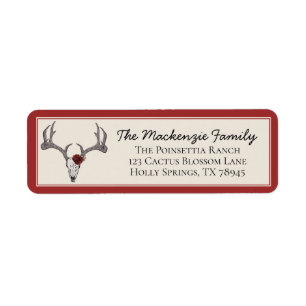 Etiqueta País Ocidental Reindeer Antlers
