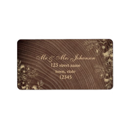 Etiqueta País Rustic Wood Return Address