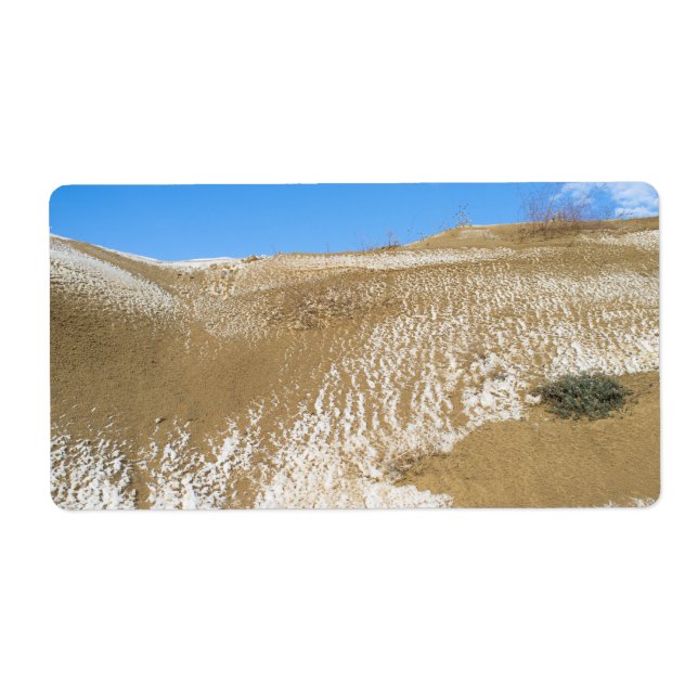 Etiqueta Paisagem das dunas de inverno (Frente)