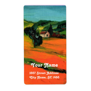 ETIQUETA PAISAGEM DE TOSCÂNIA