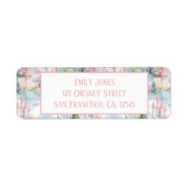 Etiqueta Paisagem do Castelo de Encantamento - Endereço de