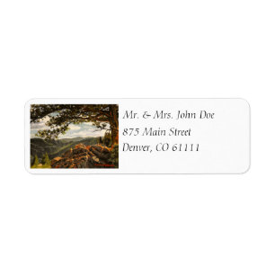 Etiqueta Paisagem do Colorado em Linda Montanha