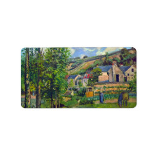 Etiqueta Paisagem em Pontoise por Camille Pissarro