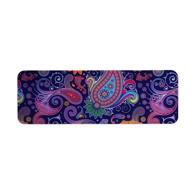 Etiqueta Paisley Purple rosa (Frente)
