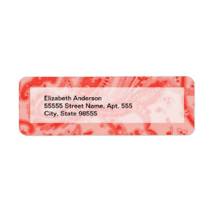 Etiqueta Paisley Rosa Salmão