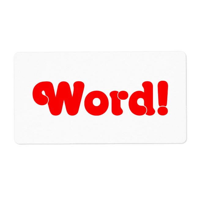 Etiqueta Palavra! (Frente)