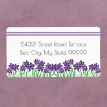 Palavra de Regresso Floral Roxo e Verde