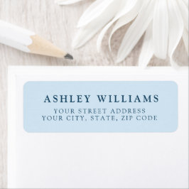 Etiqueta Pale Blue Minimalist Elegant Return Stickers