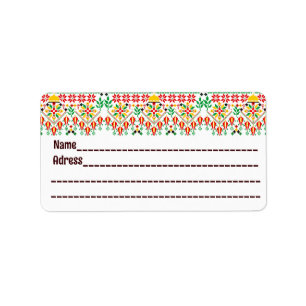 Etiqueta Palestina Tatreez Embroderia Tradicional