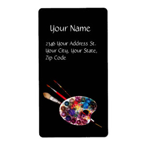 Etiqueta PALETA E SUCURSAIS DE COR ARTISTA,Preto