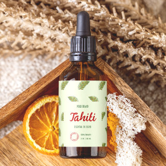 Etiqueta Palma Verde Deixa Rótulo de Garrafa de Cosméticos