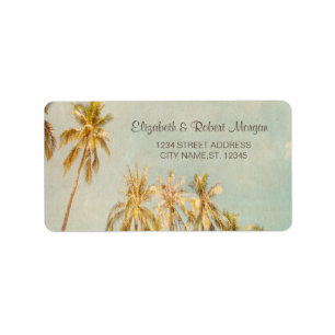 Etiqueta Palmas de praia retrorreflectora