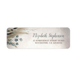 Etiqueta Pampas Grass Modern Boho Greenery
