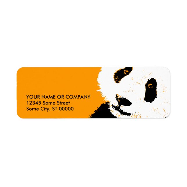Etiqueta panda. (Frente)