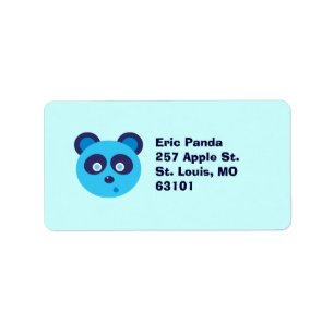 Etiqueta Panda azul