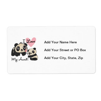 Etiqueta Pandas eu amo minha tia