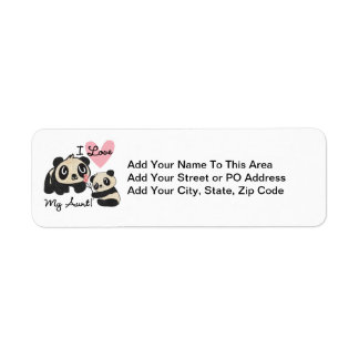 Etiqueta Pandas eu amo minha tia