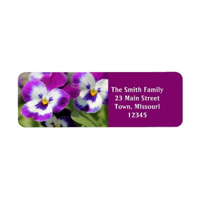 Etiqueta Pansy (Frente)