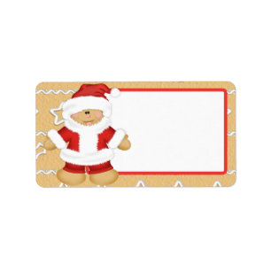 Etiqueta Pão-de-espécie Papai Noel