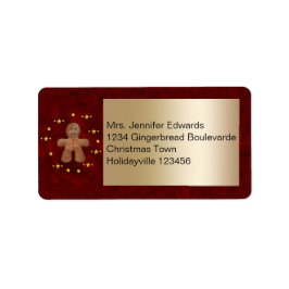 Etiqueta Pão de Natal Devolver Rótulos de Endereço