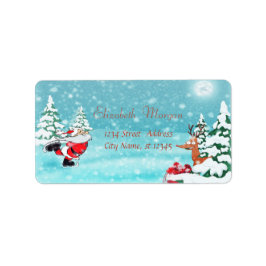 Etiqueta Papai Noel caprichoso, Rena de Natal