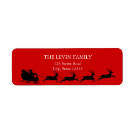 Etiqueta Papai Noel Cheio Andando no Natal