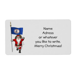 Etiqueta Papai Noel Com Alferes Da Virgínia