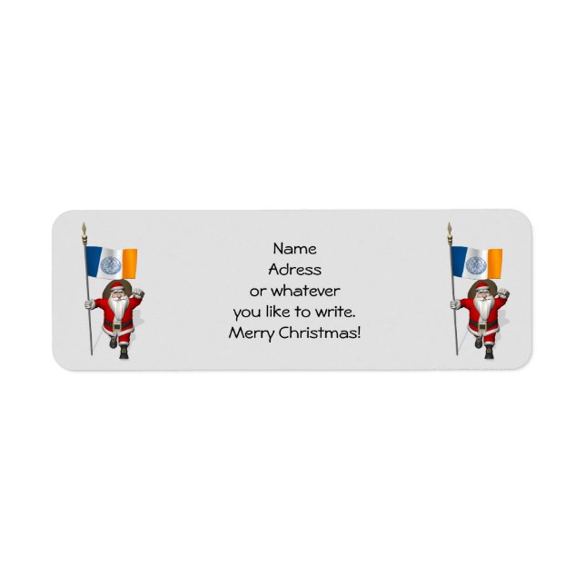 Etiqueta Papai Noel Com Alferes De Nova Iorque (Frente)