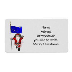 Etiqueta Papai Noel Com Alferes Do Alasca