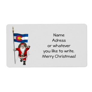 Etiqueta Papai Noel Com Alferes Do Colorado