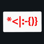 Etiqueta Papai Noel com Beard Christmas Emoticon<br><div class="desc">Engraçado Geeky Papai Noel com Beard Emoticon Xmas ASCII Text Art. Globe Trotters se especializa em imagens idiossincráticas de todo o mundo. Aqui você encontrará Cartões de Saudação,  Cartões Postais,  Posters,  Mouséads e muito mais.</div>