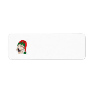 Etiqueta Papai noel Helper Labradoodle