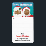 Etiqueta Papais noeis afro-americanos e Sra. Claus Christma<br><div class="desc">Papais noeis e Sra. Claus.</div>