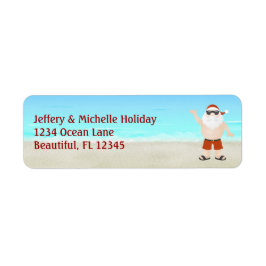 Etiqueta Papais noeis bonitos no Natal da Praia Endereço