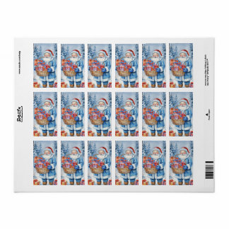 Etiqueta Papais noeis da Wonderland de inverno