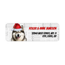Papais noeis de Natal Malamute Endereço de Devoluç