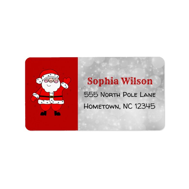 Etiqueta Papais noeis Festivos Festivos Festivos de Natal V (Frente)