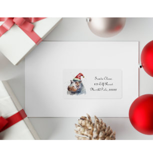 Etiqueta Papais noeis Hippo, personalizado