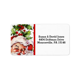 Etiqueta Papais noeis holly mistletoe vintage