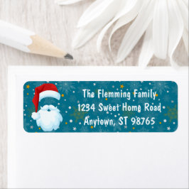 Etiqueta Papais noeis Negros Personalizados no Natal