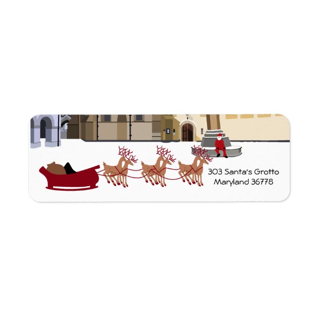 Etiqueta Papais noeis No Natal De Londres (Frente)