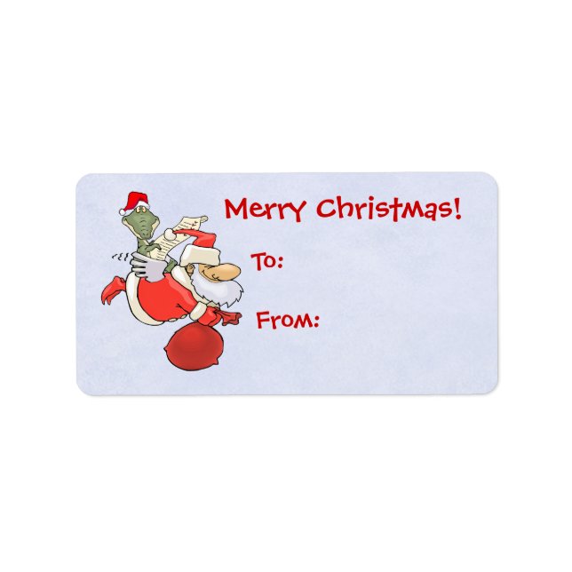 Etiqueta Papais noeis voadores com Gator (Frente)