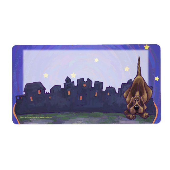 Etiqueta Papel de Carta de Cachorro (Frente)